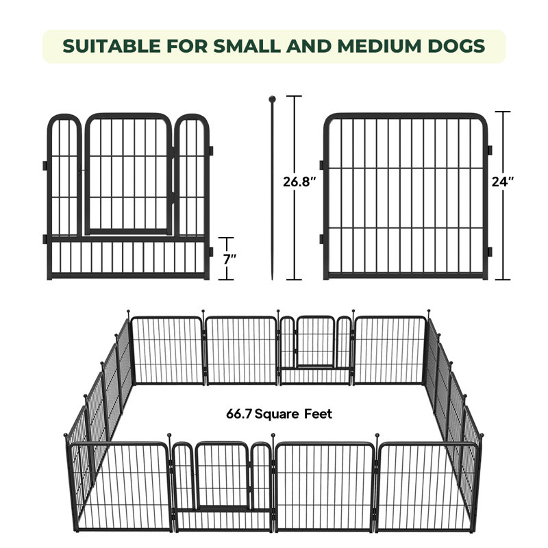 FXW Outdoor Dog Pen 16 Panels for Dogs & Reviews Wayfair